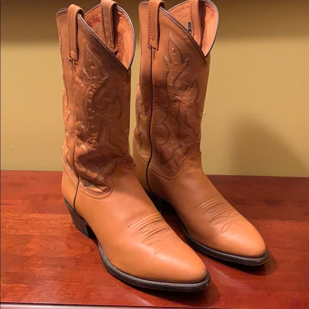 JUSTIN Leather Cowboy Boots 9 1/2  2E